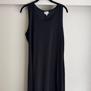 LuLaRoe Maxi Dress XXL Black Tank Top